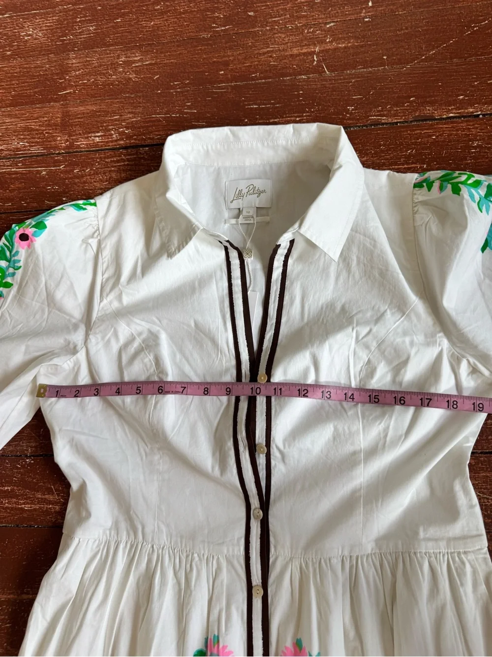 NWT Lilly Pulitzer Luanne Stretch Midi Shirt Dress Royal Zoo Size 12 $328 - Picture 6 of 10